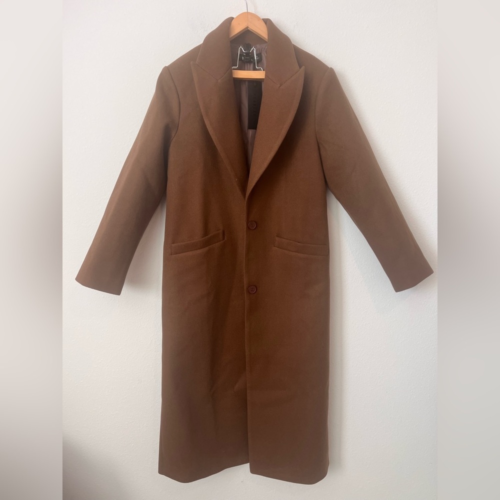NWT LIONESS Brown Olsen Long Coat from Revolve - Picture 2 of 5